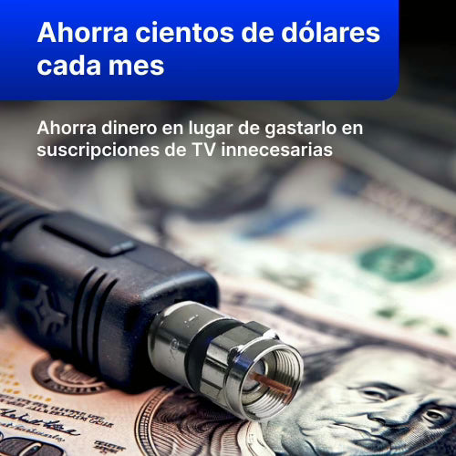 ANTENA SATELITAL WaveMax HD + 100 CANALES